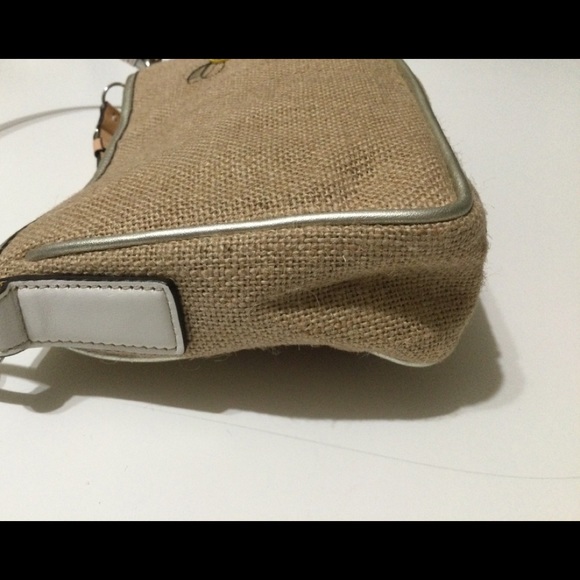 Coach Tan Mini Bag with Blue and Red Floral Design - Picture 3 of 8